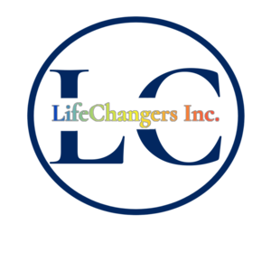 logo of LifeChangers, Inc. where Co-Host, Ericka Scott, is Executive Director